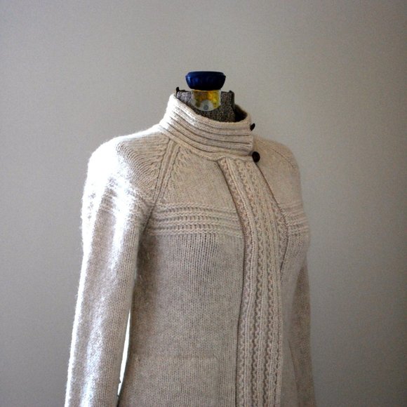 Vintage Spanner cream wool zip up cardigan - Picture 3 of 6